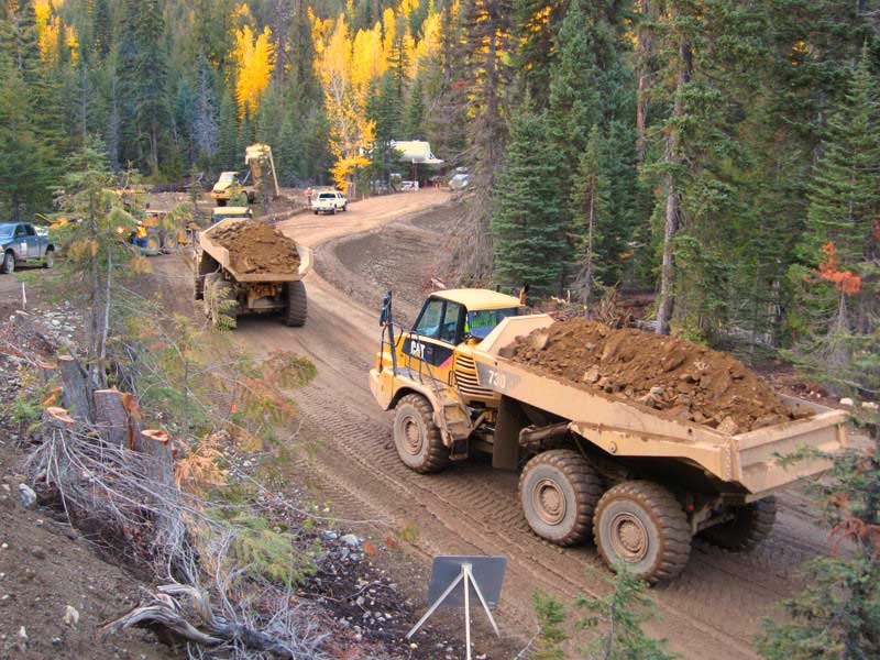 Stream Channel, River, and Basin Restoration at legacy copper mine.  Chelan, Washington