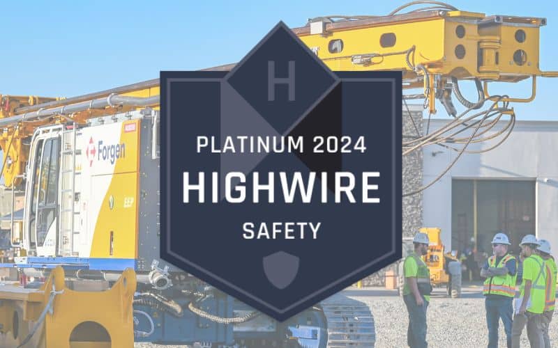 Forgen Awarded with Platinum Safety Award by Contractor Success Program Highwire