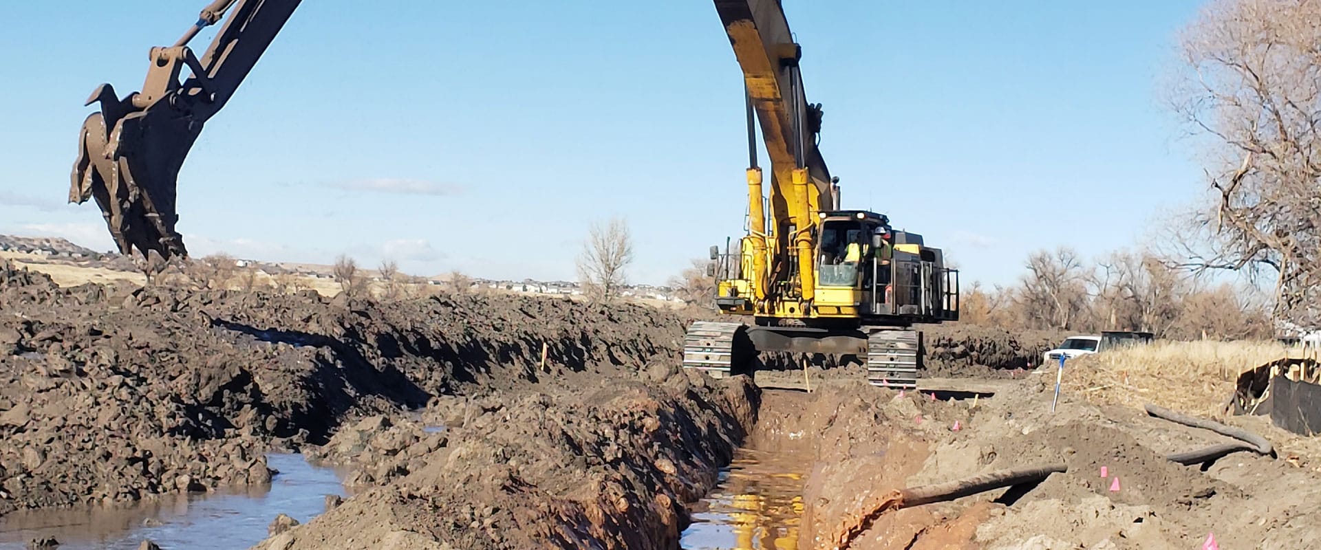 Walker Reservoir Groundwater Cutoff Wall Construction