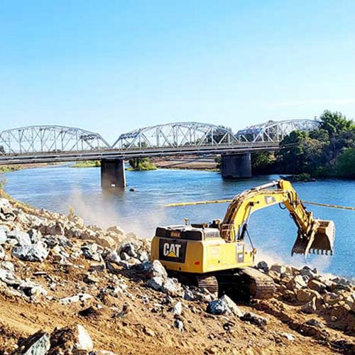 Erosion Control at Lower American River Site 2-1