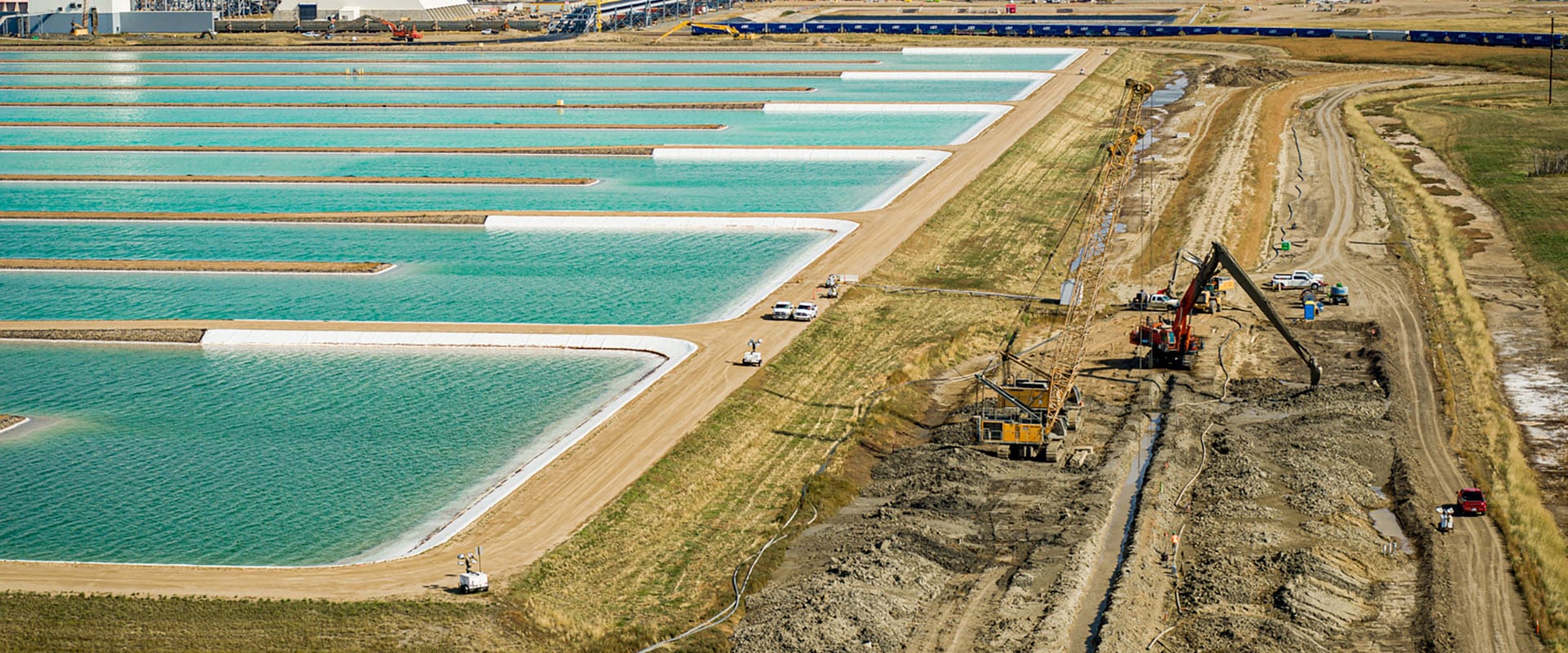 Bethune Mine remediation barrier wall construction