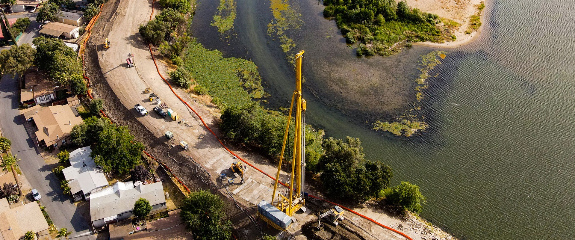 groundwater control at geotechnical construction project site